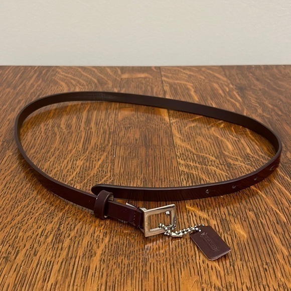 Coach Accessories - COACH SKINNY LEATHER BELT Xs / Small